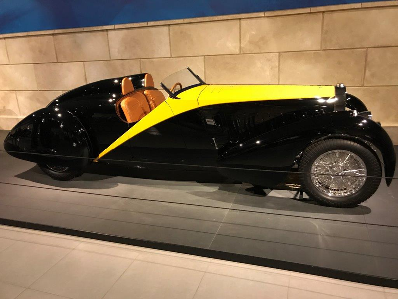1934 Type 57 Grand Raid by Gangloff. Commissioned by Bugatti for the Paris Motor Show to show the possibilities of the Type 57 chassis. “Raid” was already French usage for an endurance rally through rough terrain,